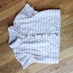 ROOLEE ocean breeze button top linen size Large L